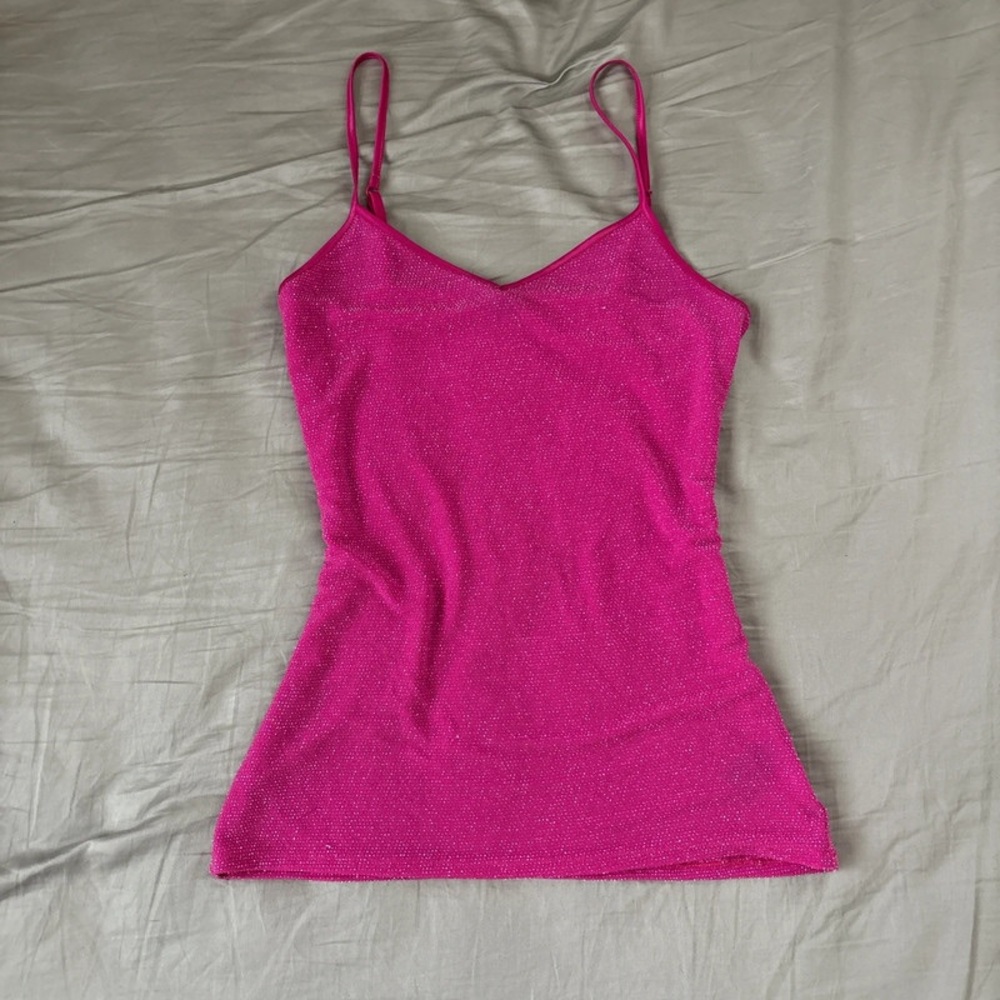 Fitted Pink Sleeveless Camisole Top